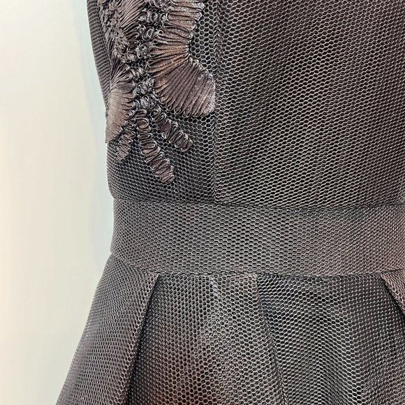 MAJE - BLACK EMBROIDERED DRESS with Mesh Overlay Size 2-4 US, Size 1 EU - Picture 5 of 14